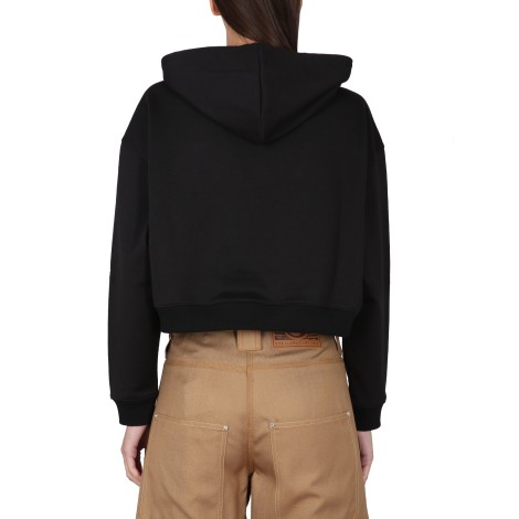 stella mccartney cropped sweatshirt with logo