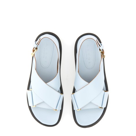 marni crossed fussbett sandal