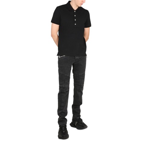 balmain cotton polo