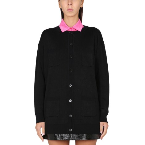 moschino cardigan with logo