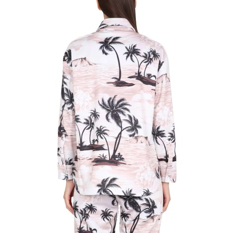 palm angels island print shirt