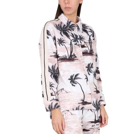 palm angels island print shirt