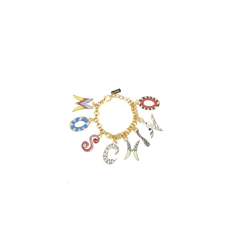 moschino logo bracelet