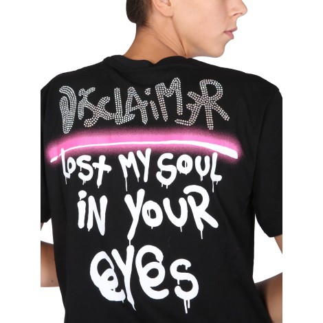 disclaimer t-shirt with crystal logo