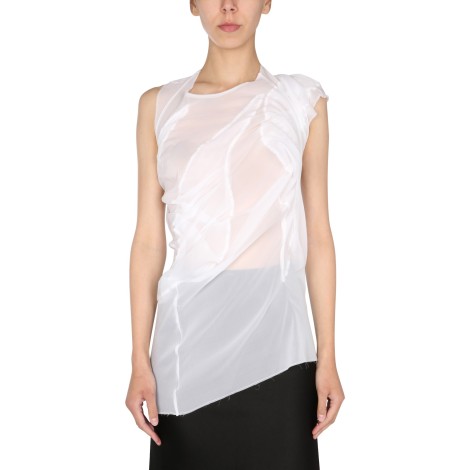 maison margiela draped muslin top