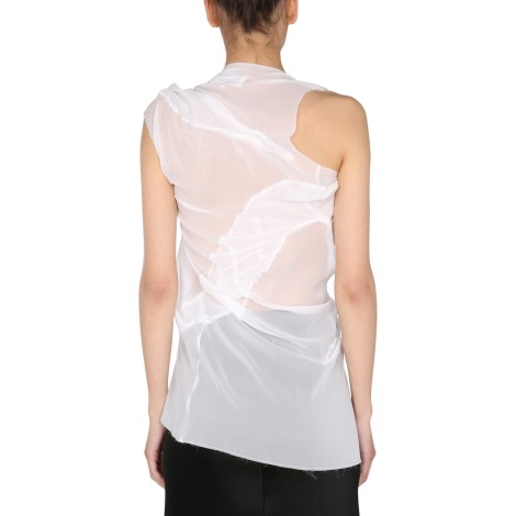 maison margiela draped muslin top