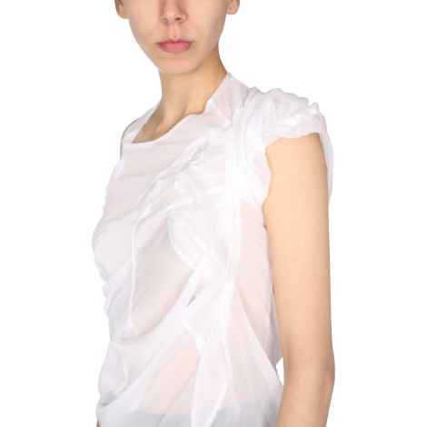 maison margiela draped muslin top