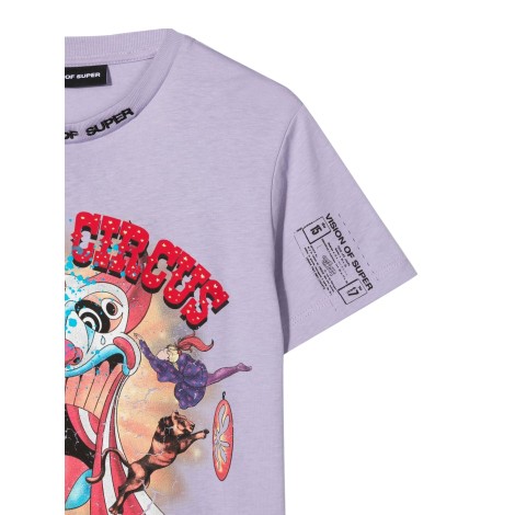 vision of super lilac kids t-shirt with tongue print