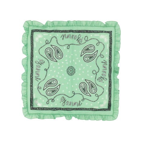 ganni bandana print scarf