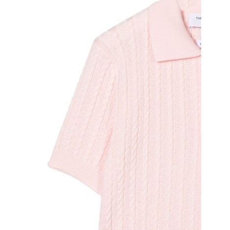 thom browne short sleeve baby cable polo