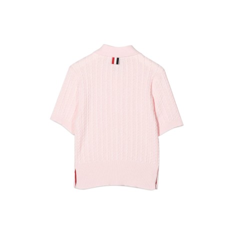 thom browne short sleeve baby cable polo