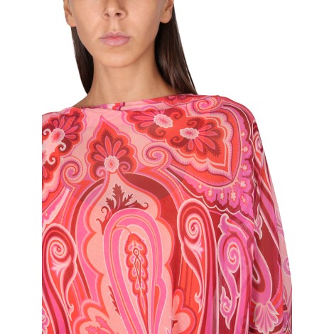 etro paisley print scarf blouse