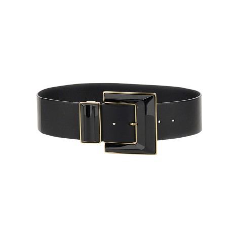 etro belt with geometric maxi buckle