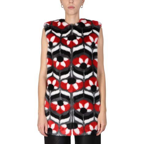 boutique moschino faux fur vest