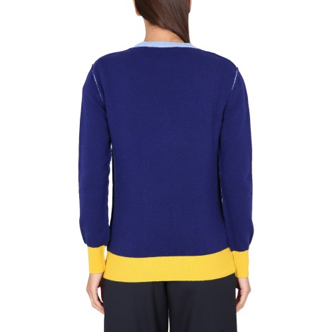 marni wool logo sweater