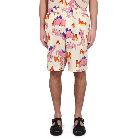 marni bermuda shorts with print