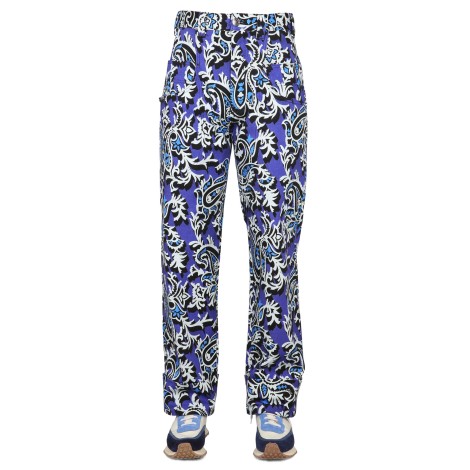 etro paisley stretch cotton jeans