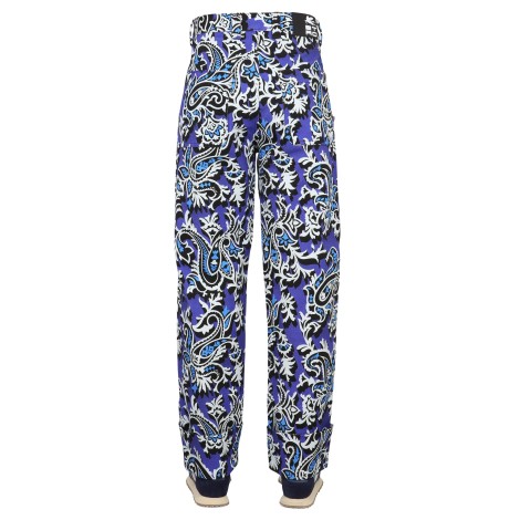 etro paisley stretch cotton jeans