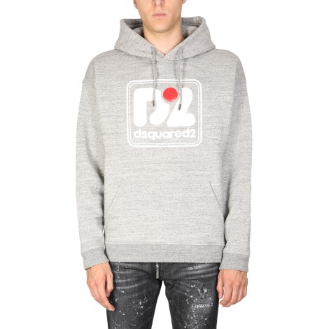 dsquared camo patch herca anorak sweatshirt