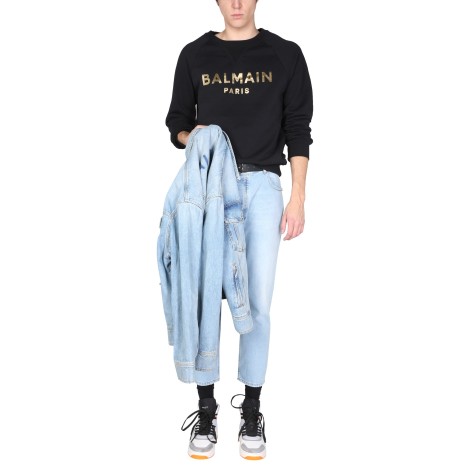 balmain jeans with logo