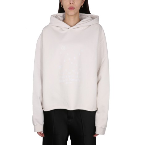 maison margiela sweatshirt with logo embroidery