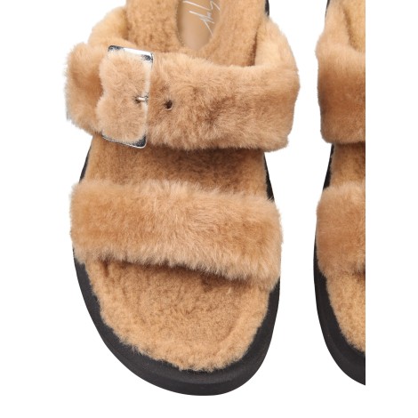 giuseppe zanotti shearling sandals