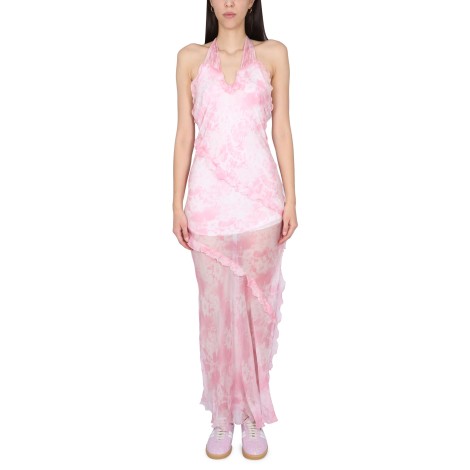 msgm silk chiffon dress