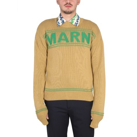 marni knit sweatshirt with logo