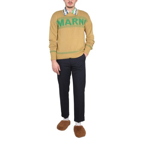 marni knit sweatshirt with logo