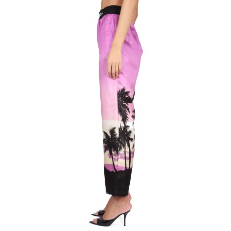 palm angels pants with sunset print