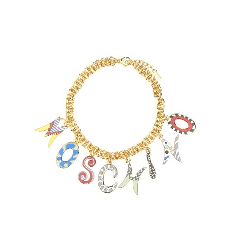 moschino lettering logo necklace