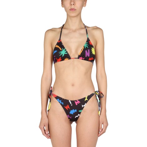 moschino all over print bikini briefs 