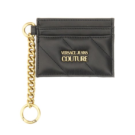 versace jeans couture card holder with logo