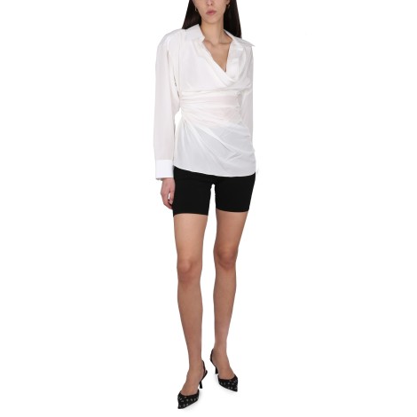 alexander wang shirt with draped neckline