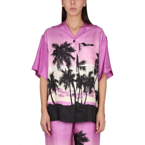 palm angels sunset print shirt