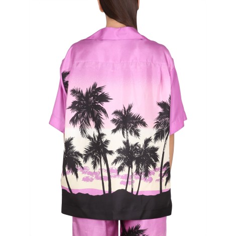 palm angels sunset print shirt