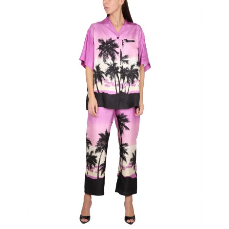 palm angels sunset print shirt