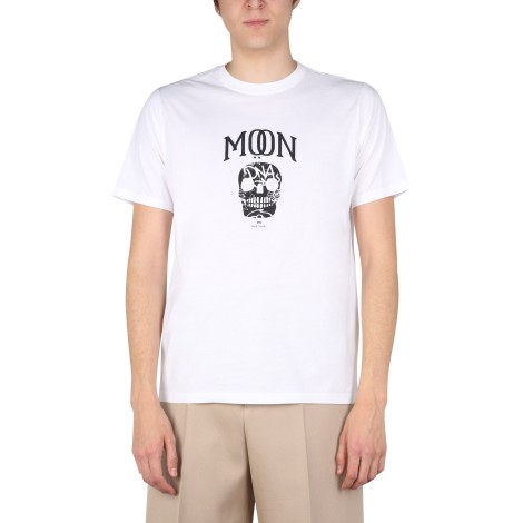 ps by paul smith moon skull t-shirt