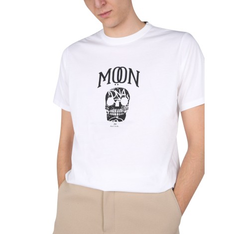 ps by paul smith moon skull t-shirt