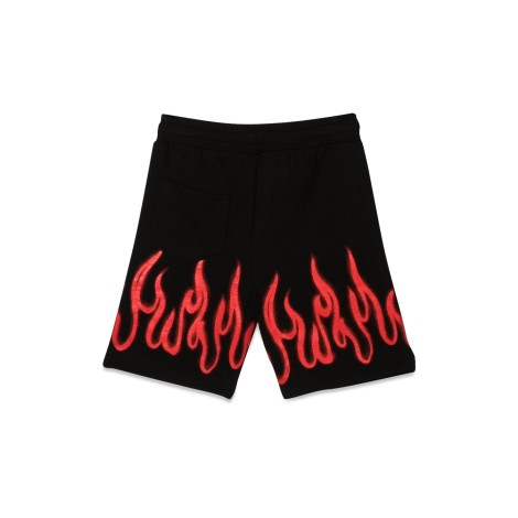 vision of super black shorts kids with red spray flames