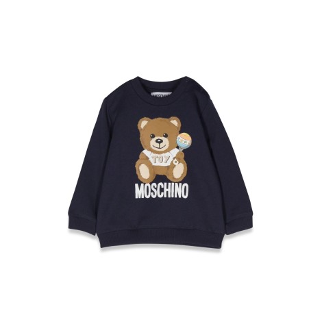 moschino teddy bear crewneck sweatshirt