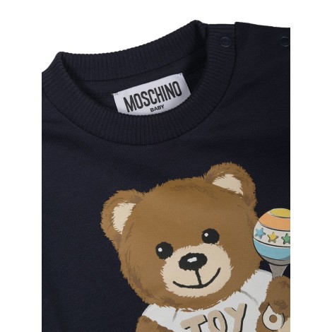 moschino teddy bear crewneck sweatshirt