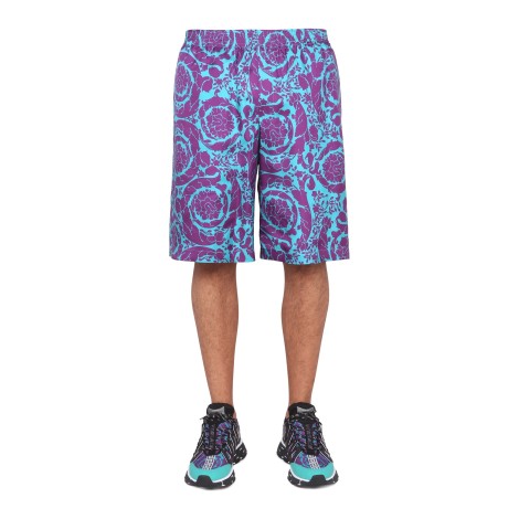 versace baroque print silhouette shorts