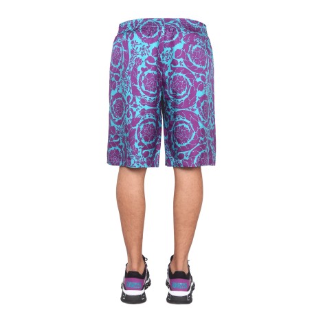 versace baroque print silhouette shorts