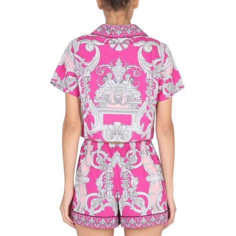 versace silver baroque pajama top