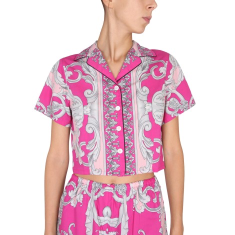 versace silver baroque pajama top