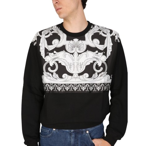 versace sweatshirt with baroque print