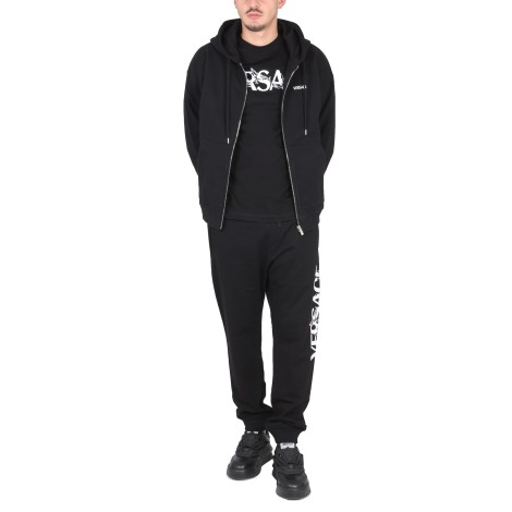 versace jogging pants with logo