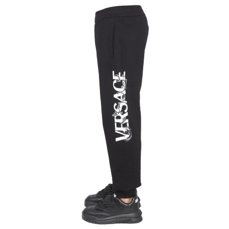 versace jogging pants with logo