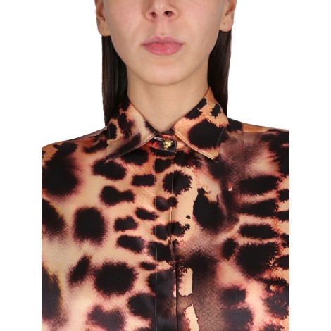 roberto cavalli animal print shirt